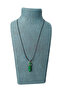 Certified Nails Model High Quality Natural Malachite Malahite Stone Pendant Leather Drawstring Necklace