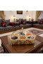 Luxury 6-Section White Ceramic Candy Serving Bowl with Gold Metal Holder & Lid for Chocolates, Nuts, Dates, Dry Fruits - 2
