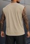 Men's Oversize Sleeveless T-Shirt 100% Cotton California Printed Crew Neck Tank Top - 2