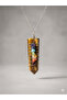 Tiger's Eye 7 Chakra Pendulum Necklace Natural Stone Energy Balancer Reiki Meditation Healing Necklace - 3