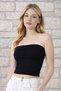 Women's Strapless Bustier Blouse Crop Tshirt - 2