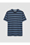 Esvab • Modern & Distinctive Zero Roba Collar Striped Men's T-Shirt - 6
