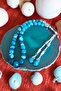 Blue Agate Stone Prayer Beads 33 Pieces Faceted Cut Prayer Beads Certified Prayer Beads in Special Mdf Box 10 mm - 3