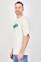 Men Crew Neck Short Sleeve Brand Logo T-Shirt, Off White - 2