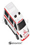 Ambulance-Fire Department-Police-Gendarmerie Car Pull and Drop 1-Piece Vehicle Set - 112 Emergency Minibus 11X4,5 cm - 1 Piece Vehicle - 6