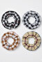 Women's Set of 4 Patterned Elastic Hair Clips Stylish Scrunchie Hair Clips - 3