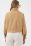 Women's Wide Collar Asymmetrical Zipper Detailed Cotton Biscuit Jacket - 8