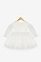 Ecru Butterfly Winged Baby Girl Dress - Kate - 2