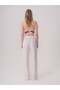 Elastic white linen trousers - 2