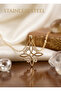 316L Steel Chain Gold Color Infinity Model Zircon Stone Necklace