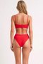 Women's Swimsuit Square Neckline Rope Straps Side Tie Detail Cut-Out Low-Cut Plain Knitted Fabric Regular Fit - 5
