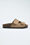 Vega Women's Vegan Leather Double-Strapped Velcro Mink Slippers - 2