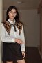 Papuç Sepeti Wildline Leopard Patterned Women's Shoulder Shawl – Scarf Collar (Collar) - 2