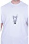 Men's Large Size Crew Neck T-Shirt Black 26135 White - 3