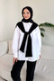 Scarf Detailed Shirt - Black