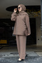 6350 - Stylish, Comfortable, Modal Soft Woven Fabric, Collar Detail, Loose Women's Set