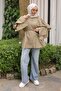 Khaki Sleeves, Cape, and Waist Tie Shirt - 2