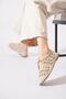 Desren Laser Shaped Elastic Women's Ballerinas Beige Suede - 2