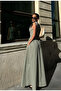 Khaki Half-Zip Waist-Slit Dress - 2025187 - 4