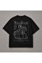 Lord Knight Printed Black Oversize Unisex T-Shirt 100% Cotton