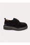 54083 Black Suede Genuine Leather Men's Shoes - 5