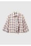 Women's Blue Cotton Blend Checkered Shirt with Ruffle Detail - 2