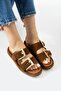 Tibu Nemi Buckle Suede Leather Slippers - 2