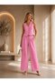 New Season Women's Strawberry Fabric Elastic Waist Pants and Vest Suit