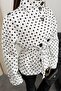 Women's Polka Dot Jacket Belted Buttoned Seasonal Trench Coat |   New Season - 4