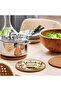 Meal Time Printed Cork Trivet Pot Pan Mat 19cm Diameter 1cm Thickness - 3