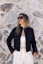 Navy Blue Short Napoleon Jacket - 2