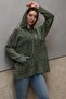 Women's Hooded Front Single Pocket Ethnic Cotton Sweater