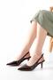 St-1152 Brown Patent Leather Daily 7 cm Heeled Women's Shoes - 2