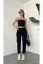 Women's Black High Waist Mom Jean Pants Comfortable Fit Casual Denim - 5