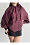 Tulle Modal Summer Blouse with Raglan Sleeves and Scarf Detail 261004 - 2