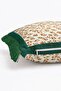 Leopard Patterned Green Fringed Throw Pillow Cover with Border - Safari Pillow Cover with Green Tassels - 6
