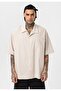 Striped short sleeve oversize shirt - 6