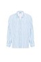 Striped long sleeve oversize linen shirt