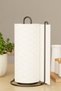 Countertop Towel Napkin Holder Organizer Roll Paper Holder Stand Metal Black Oval Towel Holder - 5