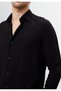 Collar button detailed 100% linen men's shirt - 4