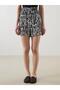 Patterned Women's Beach Shorts with Elastic Waist (S5) - 3