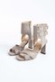 Women's Genuine Leather Heeled Shoes Mink - 4