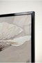 Cream and Beige Floral Modern 2-Piece Glass Painting Set - Black Metal Framed Home and Office Painting - 4