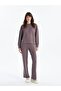 Lcw Vision Plum Women's Elastic Waist Straight Sweatpants