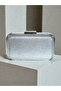 Silver Laser Patterned Women's Evening Dress Bag Wedding Engagement Graduation - 3
