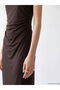 Square Neck Gathered Bodycon Dress - 3