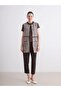 Crew Neck Plaid Women's Vest (W5) - 2