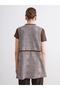 Crew Neck Plaid Women's Vest (W5) - 4