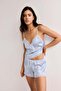 Lace-trimmed satin pyjamas