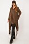 Hooded Skirt with Tassels, Openwork Buttons, Cotton Cardigan - 2